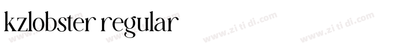 kzlobster regular字体转换